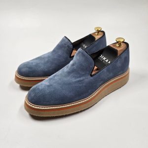 Muške mokasine - Svetlo plavi velur